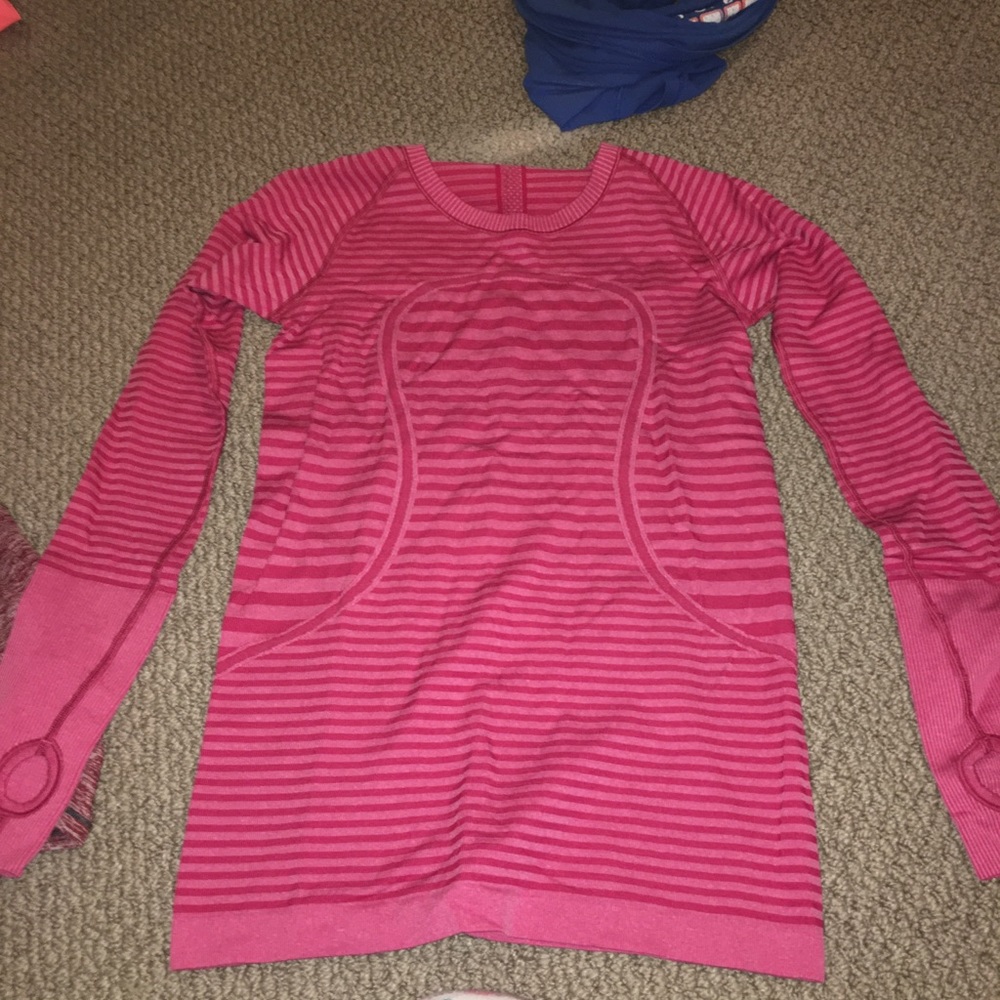 Lululemon long sleeve pink striped